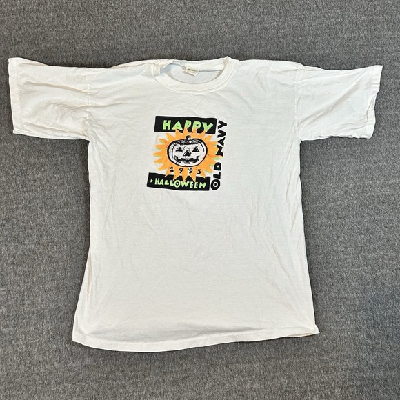 Old Navy Other - VTG Happy Halloween Old Navy 1995 Shirt Mens "Large" White Single Stitch Y2K